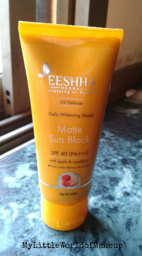 Eeshha Herbals Matte Sun Block with SPF 40 - UV Defense Review Eeshha Herbals Matte Sun Block with SPF 40 - UV Defense Review
