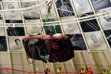 The Corvettes are getting pulled out of the sinkhole