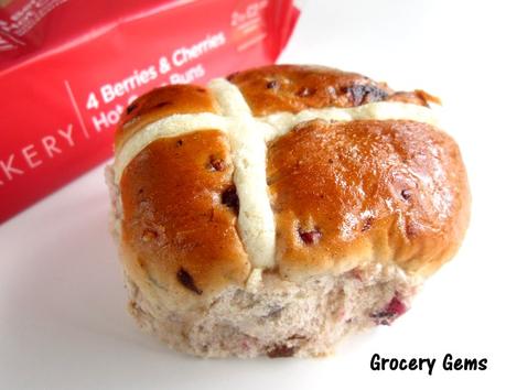 Review: M&S Berries & Cherries Hot Cross Buns