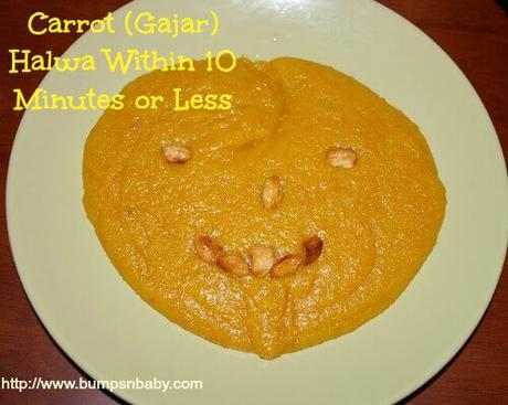 healthy carrot halwa for babies 