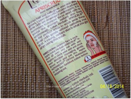 Lotus Herbals Apriscrub-Fresh Apricot Scrub (Review)