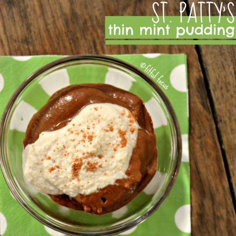 St. Patty's Thin Mint Pudding vegan + gluten free via Fitful Focus