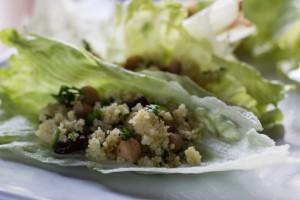 Couscous. Chickpea and Cherry Lettuce Cups (1 of 2)