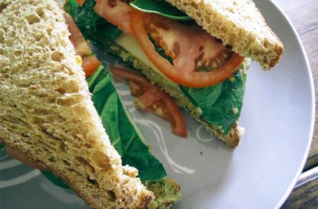 Basil Pesto Chickpea Sandwiches