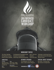 2015 Firefighter Candidate Workshop March 22, 2015 2015 Firefighter Candidate Conference