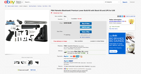 EBay policy bans the sale of “parts or accessories for assault weapons,” but Reveal identified hundreds of parts available in an extensive search of listings. 