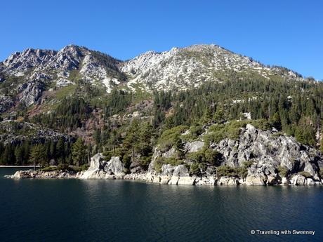 Fannette Island and shoreline of Emerald Bay