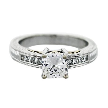 Natalie K Radiant Cut Diamond Engagement Ring