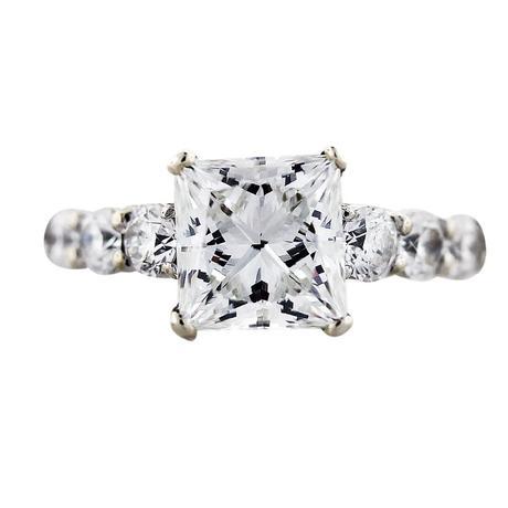 Over 2 Carat Internally Flawless Princess Cut Diamond Engagement Ring