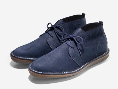 lewis chukka in blazer blue snyder and cole haan collaboration