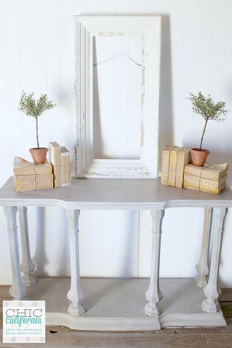 Restoration Hardware Style Weathered Wood Console Table