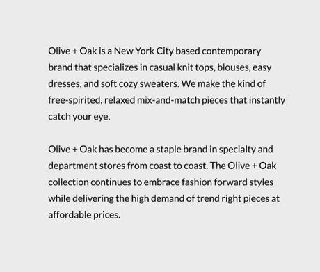 Olive & Oak It’s What You Wear!