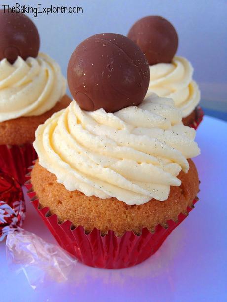 Lindt Lindor Cupcakes with Salted Caramel Buttercream