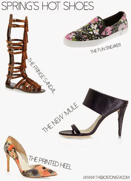 Boston Fashion, Boston Fashion Blog, Spring 2015, Spring 2015 Trends, Spring Shoe Trends, Best Shoes For Spring, Online Shopping, online shopping tips, Best Spring 2015 Shoe Trends, How To Wear Fringe Gladiators, Fun Sneakers, The New Mule, How To Wear Mules, 