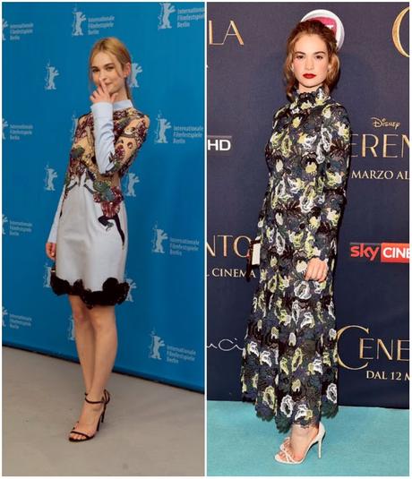 Boston Fashion, Boston Fashion Blog, celebrity style, red carpet style, Lily James, Lily James Style