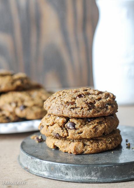 These naturally Flourless Almond Butter Chocolate Chip Cookies are so tender that they melt in your mouth! These flavorful cookies take just 5 ingredients and are totally gluten-free, Paleo-friendly, and refined sugar free.