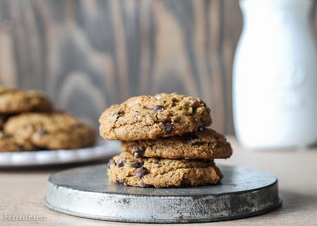 These naturally Flourless Almond Butter Chocolate Chip Cookies are so tender that they melt in your mouth! These flavorful cookies take just 5 ingredients and are totally gluten-free, Paleo-friendly, and refined sugar free.