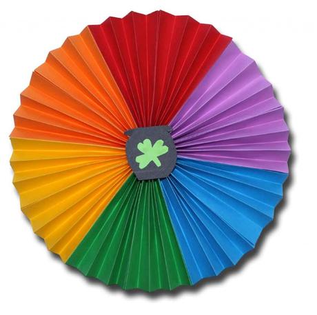Pleated Paper Rainbow Circle