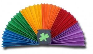 Pleated Paper Rainbow Circle