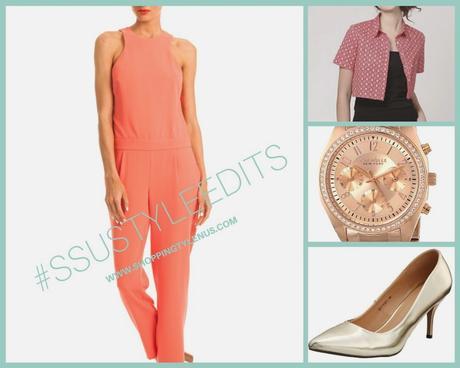 SSU Style Edits | Orrange Trina Turn Jumpsuit and Rose Gold Caravelle New York Watch