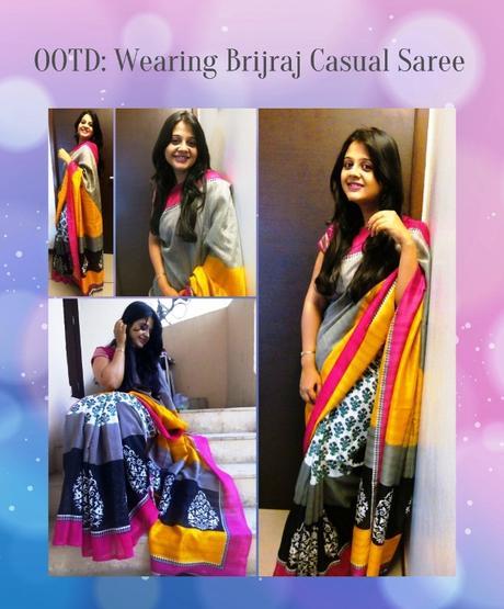 OOTD with Brijraj Saree: Tips to get ready for Small Functions and Parties OOTD MyFashionVilla with Brijraj Saree