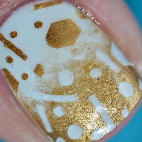 White to Gold Reciprocal Gradient Reverse Stamping