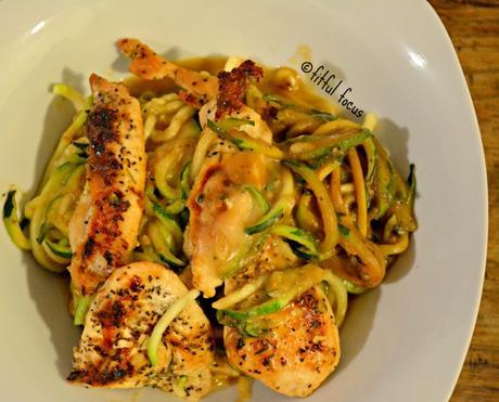 Paleo, Gluten Free, Dairy Free Chicken Alfredo via Fitful Focus