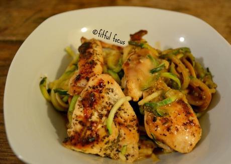 Paleo, Gluten Free, Dairy Free Chicken Alfredo via Fitful Focus