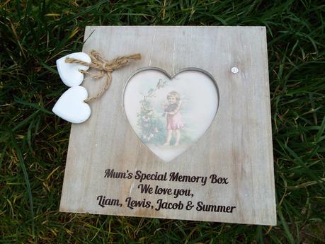 Rustic Heart Photo Frame Memory Box