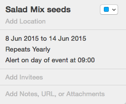 garden seed planner calendar reminder