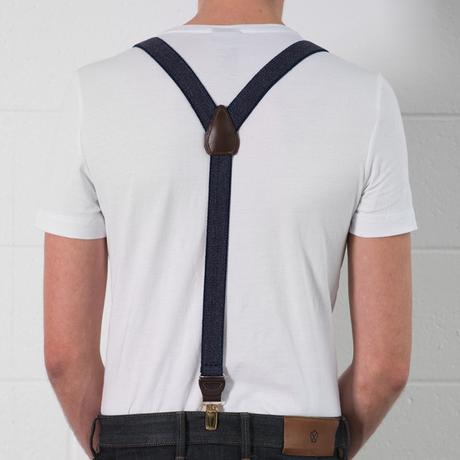 blue jeans classic denim suspenders clip