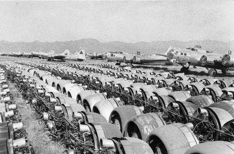 what became of the 100s of B 17s, B 24s and other warbirds? Flown to Arkansas and Kingman Arizona and cut into pieces, then smelted and turned into aluminum ingots