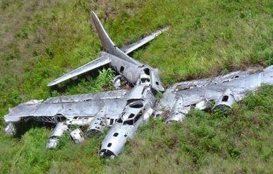 this B 17 wreck was still there in New Guinea as of 2008