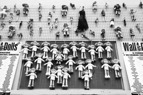 Wall of dolls