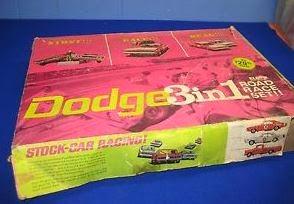 Never heard of it before, but if you come across one, you've got a treasure... the Dodge Scat City Drag Race and Slot Car Road Race toy set from 1968