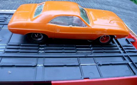 Never heard of it before, but if you come across one, you've got a treasure... the Dodge Scat City Drag Race and Slot Car Road Race toy set from 1968