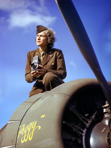 Margaret Bourke White was sent to cover the 8th Bomber Command in WW2, here are a couple of her photos