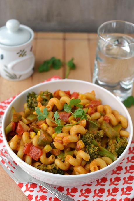 Pasta with Curried Vegetable Sauce