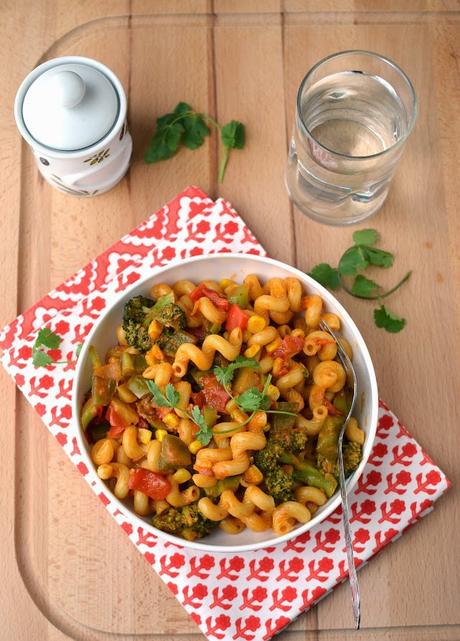 Pasta with Curried Vegetable Sauce