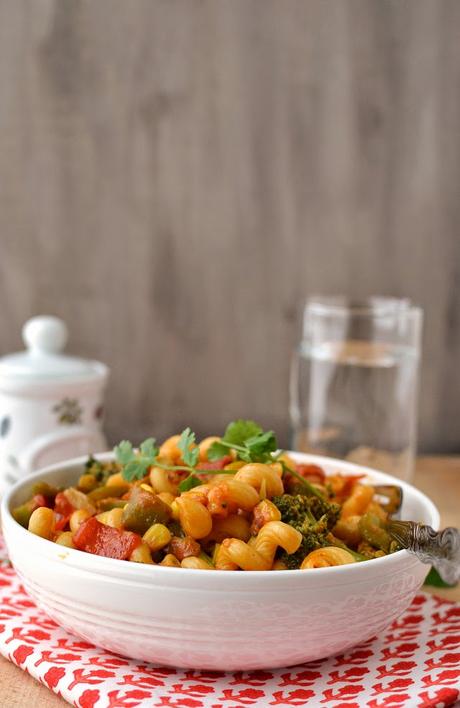 Pasta with Curried Vegetable Sauce