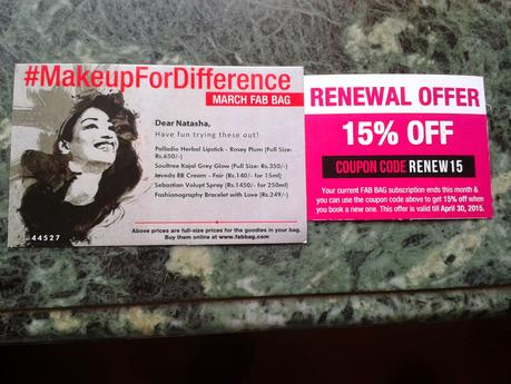 Fab Bag March 2015 Review #MakeupForDifference