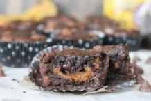Caramel Filled Chocolate Banana Bread Muffins