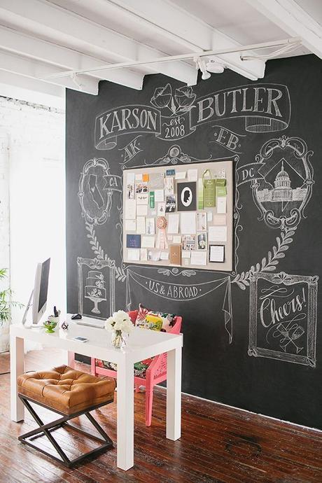 25 Creative Workspace Ideas - Inspiration for designing a creative home office, studio or craft room. UpcycledTreasures.com