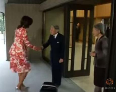 Michelle Obama with Japanese Emperor and Empress March 19, 2015