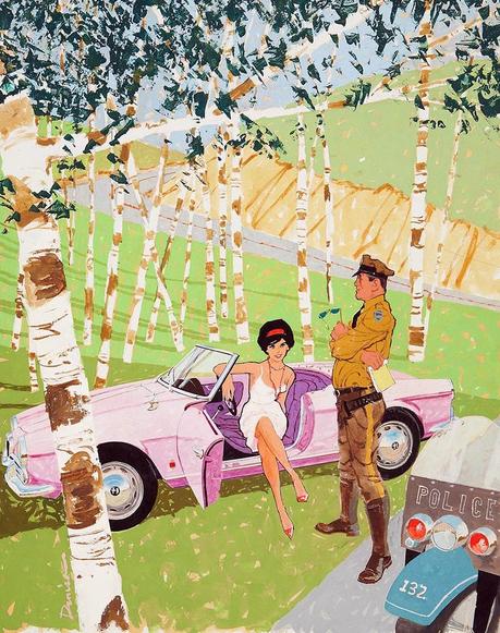 the 1965 illustrations of Ben Denison, in the 1965 Playboy Cars feature