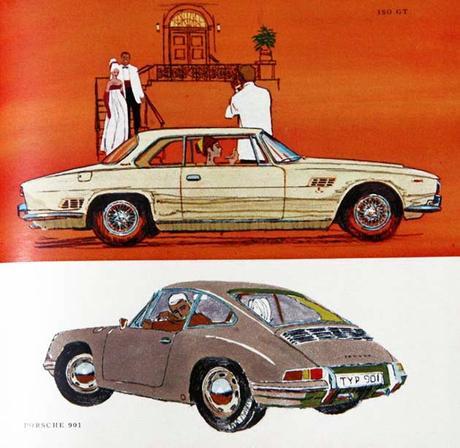 the 1965 illustrations of Ben Denison, in the 1965 Playboy Cars feature the 1965 illustrations of Ben Denison, in the 1965 Playboy Cars feature