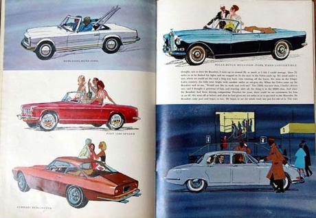 the 1965 illustrations of Ben Denison, in the 1965 Playboy Cars feature the 1965 illustrations of Ben Denison, in the 1965 Playboy Cars feature