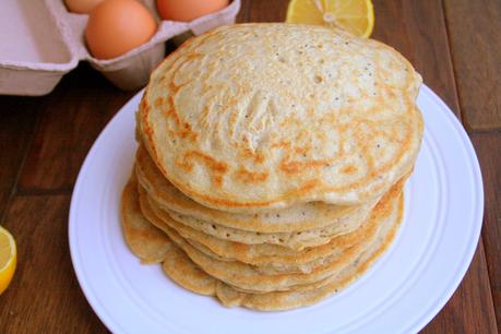 Lemon Poppy Seed Buckwheat Pancakes (Dairy, Gluten and Refined Sugar Free)