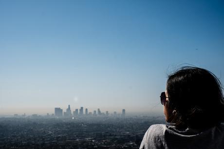 LA in the morning from Griffith Observatory. Notice the lovely brown alien invasion swallowing the city.