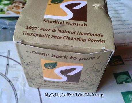 Shudhvi Naturals Therapeutic Face Cleasning Powder Review